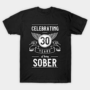 Sobriety Recovery Anniversary 30 Years Sober T-Shirt